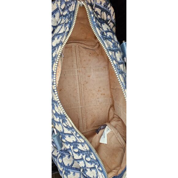 Christian Dior Vintage  Trotter Boston bag in navy blue canvas with leather trim - Picture 9 of 16